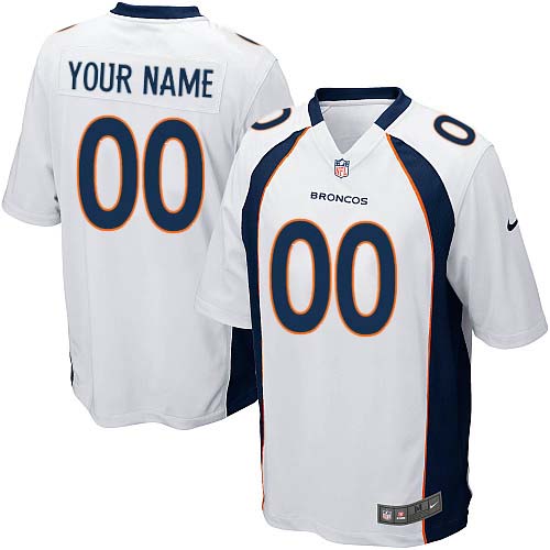 Nike Denver Broncos Customized White Stitched Youth NFL Jersey